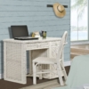 Santa-Cruz-desk-chair-set-drawer--Wicker-staged-detail-Tropical-white-finish