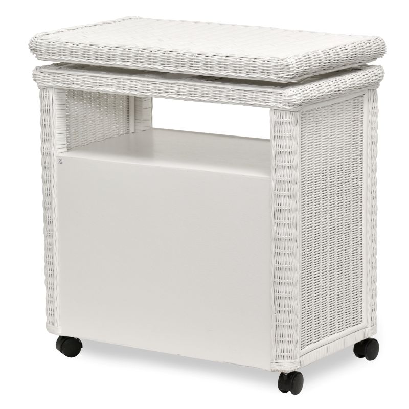 Santa-Cruz-low tv stand-cabinet--Wicker-detail-casual-Tropical-white-finish