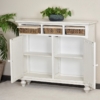 Monaco-white-entry-cabinet-with-woven-baskets-doors-and-shelves