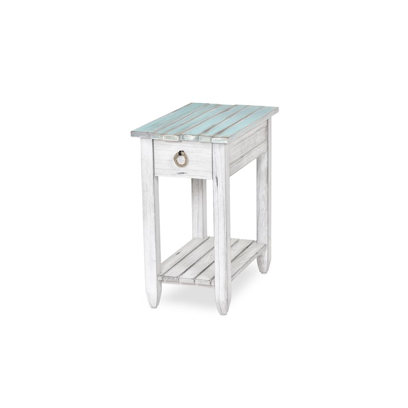 Picket-Fence-coastal-distressed-blue-chairside-table