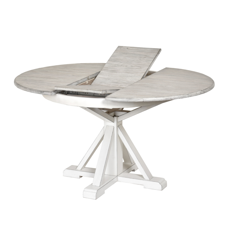 Orada Round Dining Table With, Round Dining Table With Built In Leaf