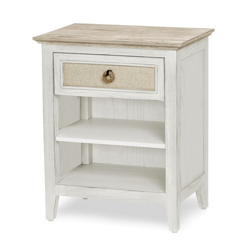 Captiva-Island-distressed-brown-casual-nightstand-and-fabric-on-drawers