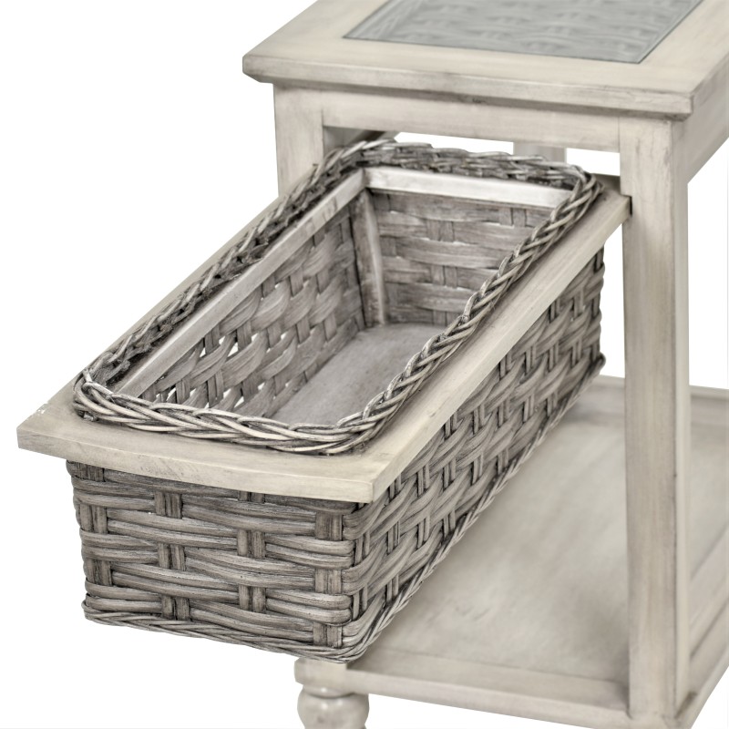 Island-Breeze-woven-basket-chairside-table-casual-distressed-white-gray-finish