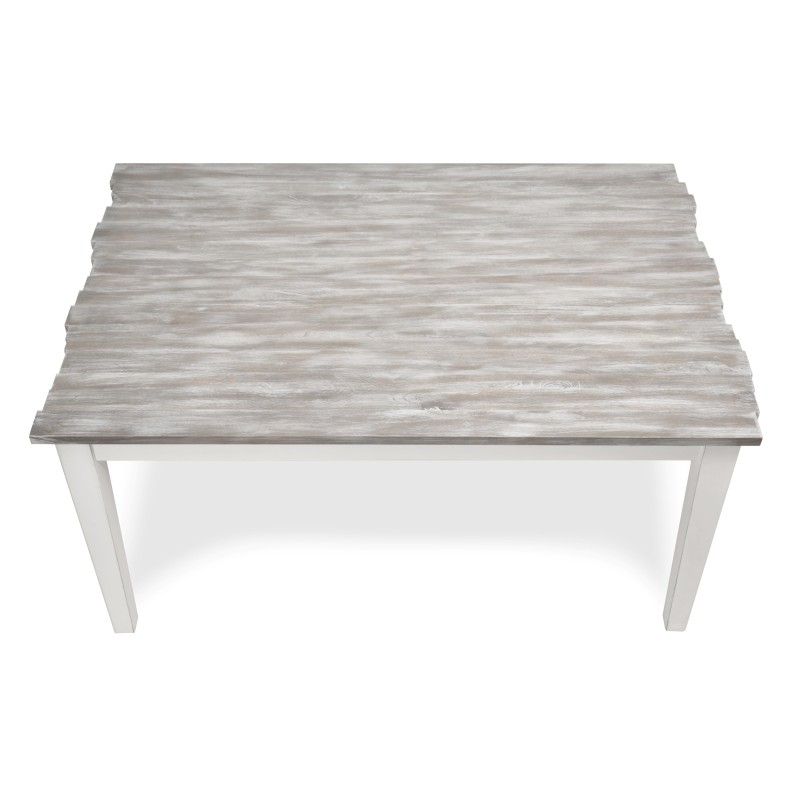 Picket-Fence-casual-wood-dining-table-dapple -gray-brown-white-finish