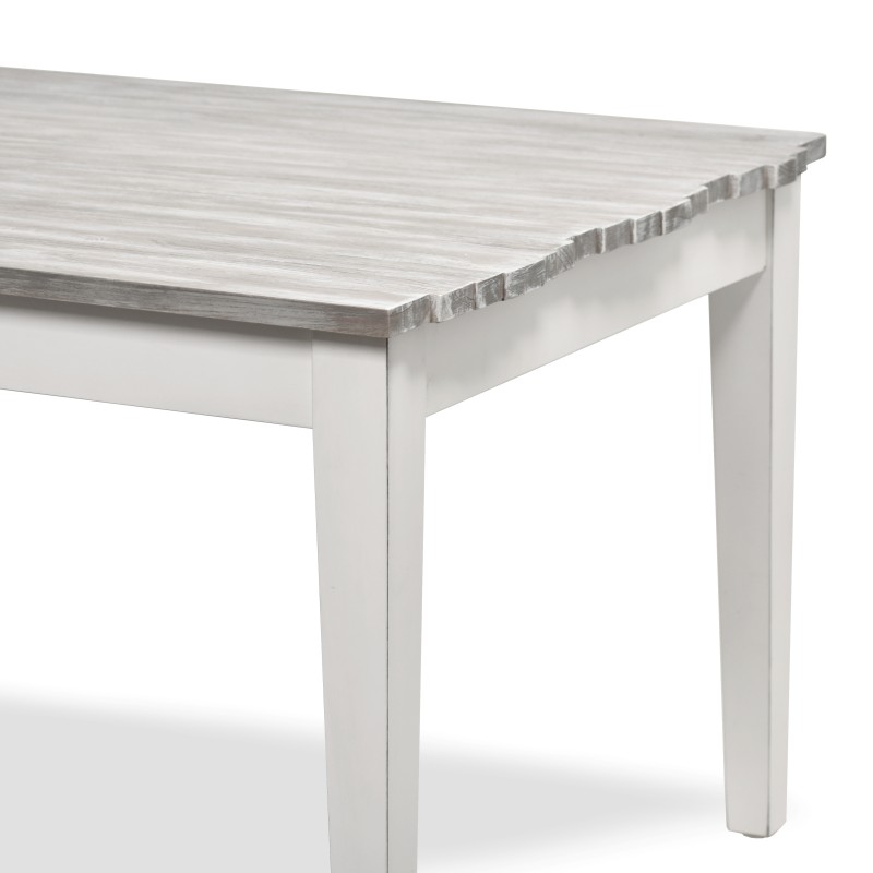 Picket-Fence-casual-wood-dining-table-detail-dapple -gray-white-finish-