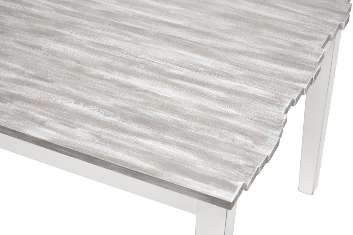 Picket-Fence-casual-wood-top-dining-table-dapple -gray-white-finish