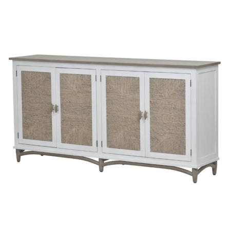 Port-Royale-Coastal-Credenza-with-Woven-Natural-Materials